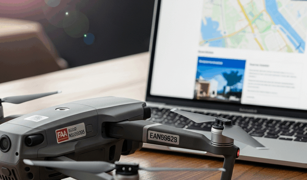 dji drone with faa registration number sticker visible on th 20260331 101313