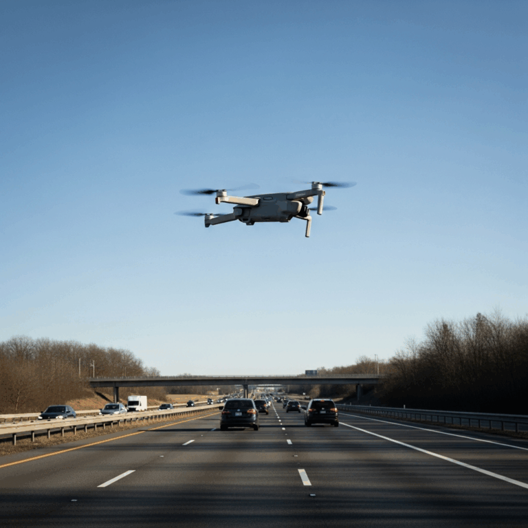 DJI Mini 4 Pro Fly Over Moving Cars Legally