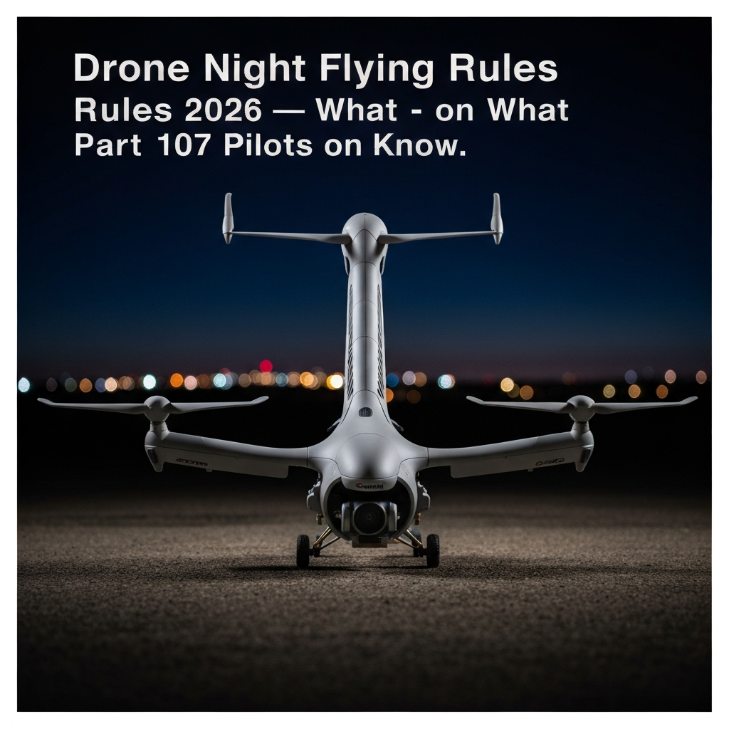 Drone Night Flying Rules 2026 — What Part 107 Pilots Need to Know