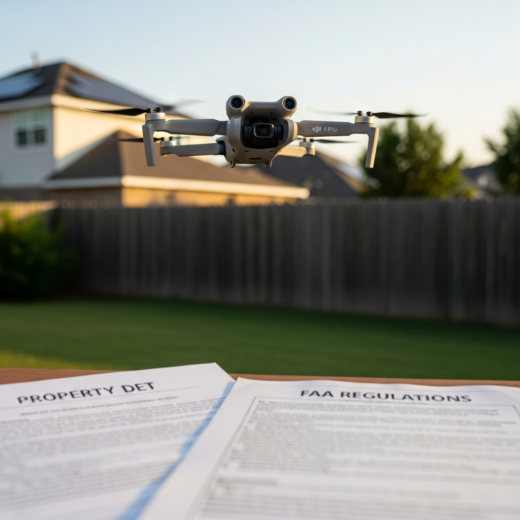 DJI Mini 4 Pro Flying Over Private Property Rules